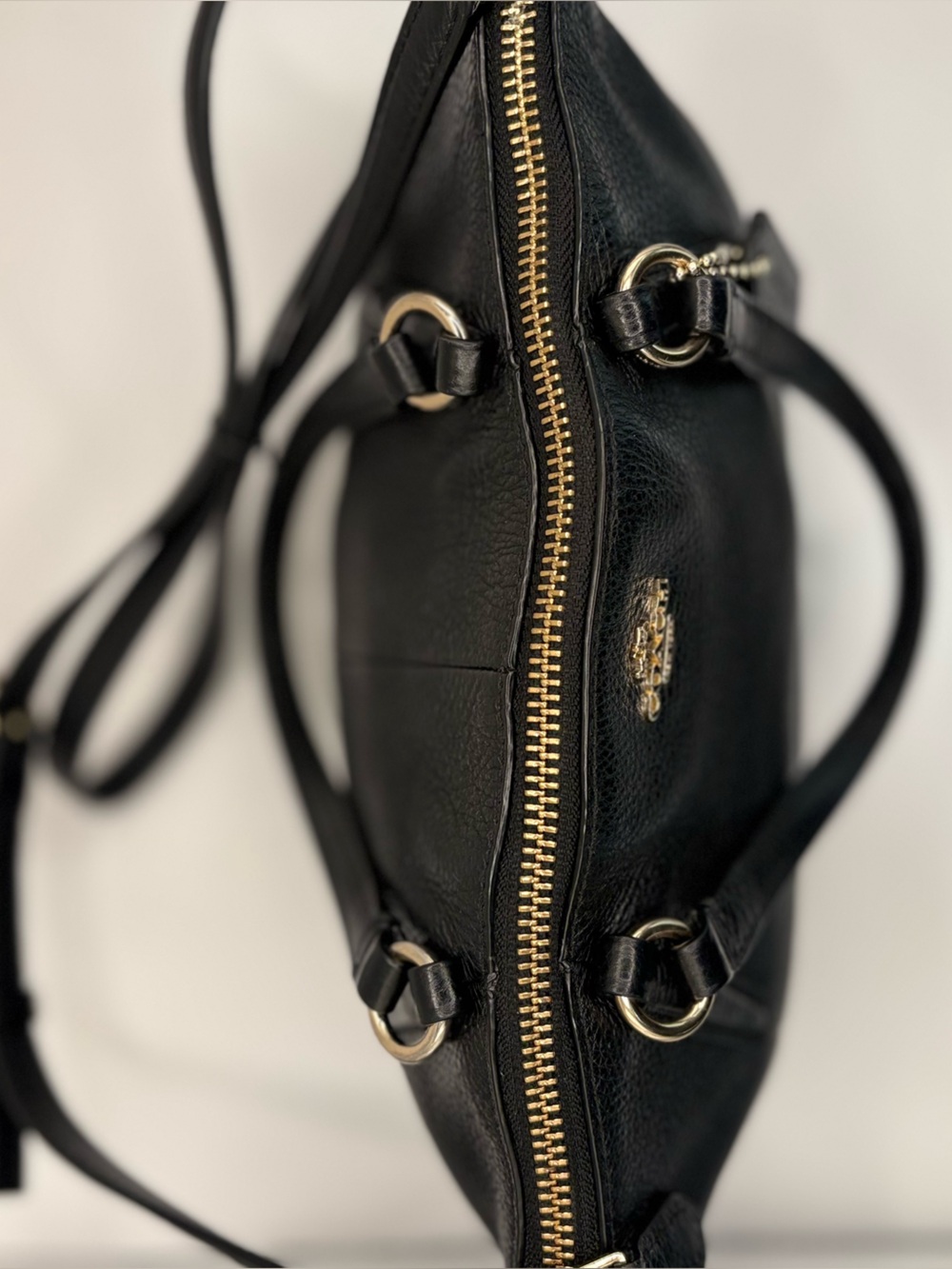 Coach Kelsey Small Black Leather Satchels - Picture 5 of 10